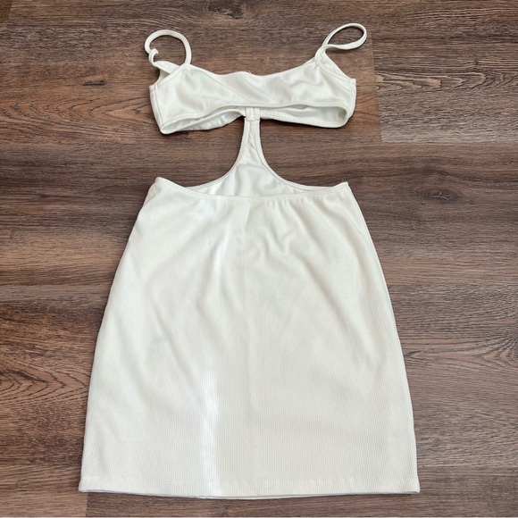 Windsor White Cut-Out Bodycon Dress Small - Picture 3 of 5